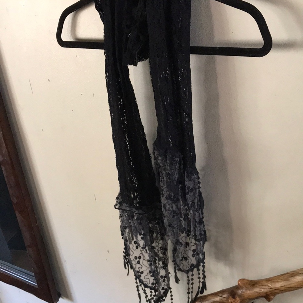 Witchy Black Lace Scarf